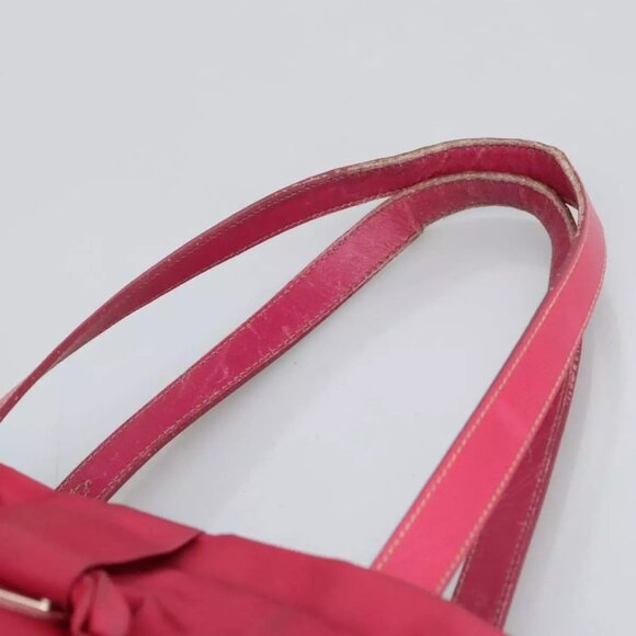 PRADA Tote Bag Nylon Pink Gold Auth - Picture 10 of 15